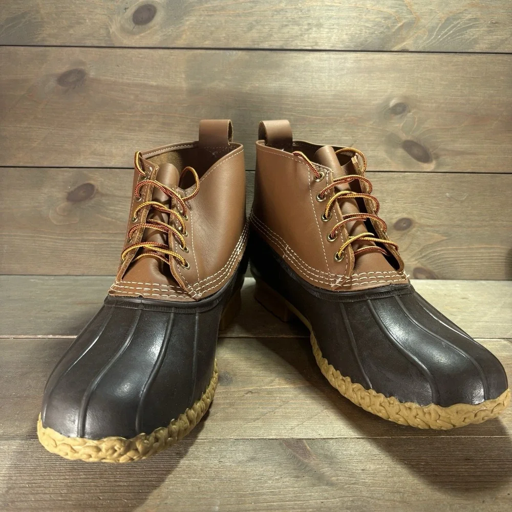 ll bean duck boots mens size 12 wide shoes brown hunting winter waterproof boots